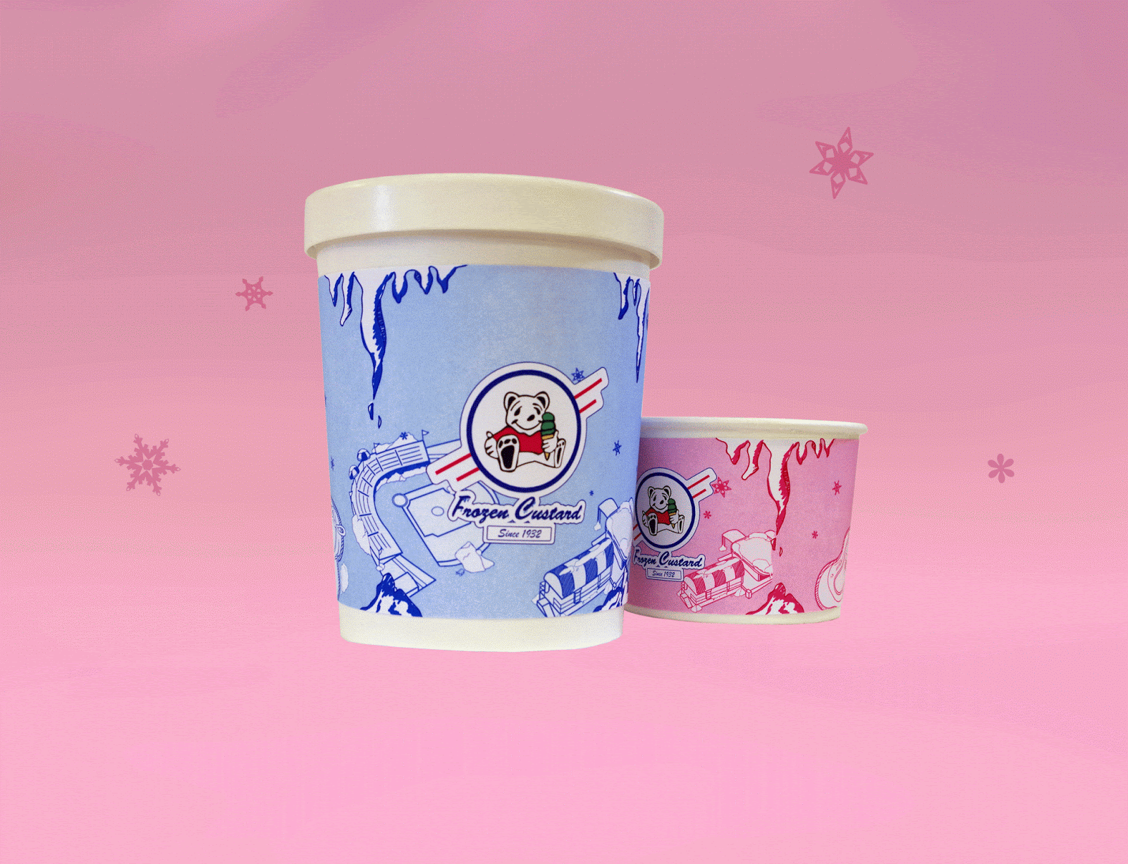 原味冷冻奶油冻冰激凌包装设计(图3)