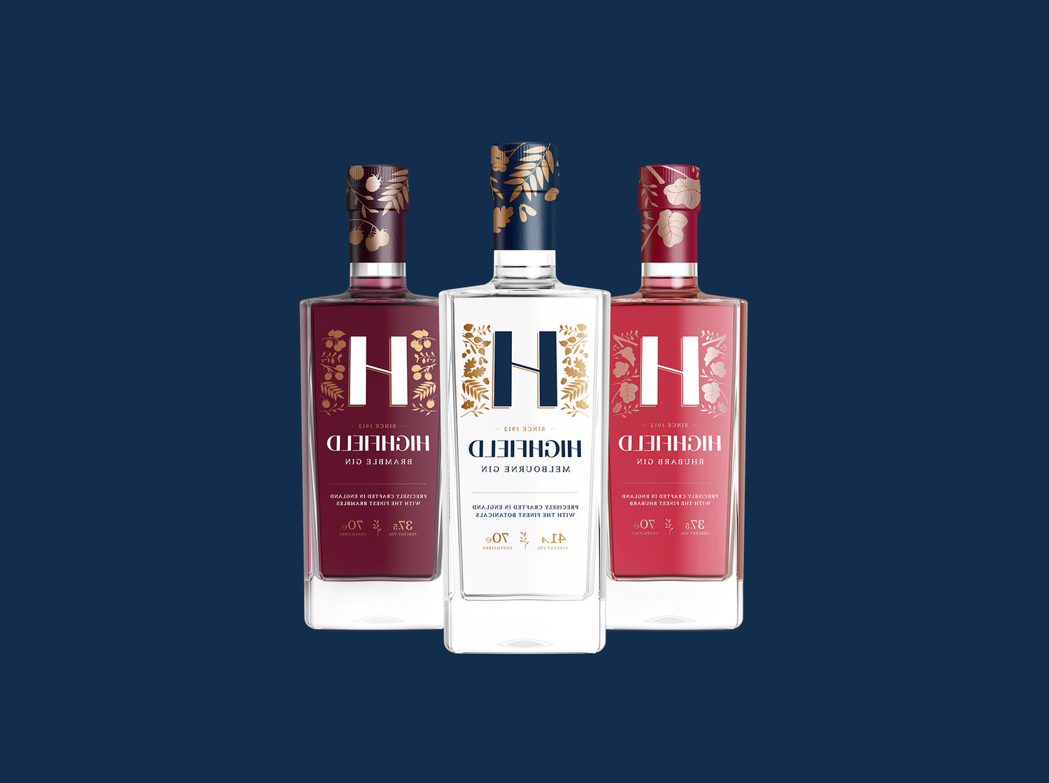 Highfield Gin酒的品牌和包装设计(图1)
