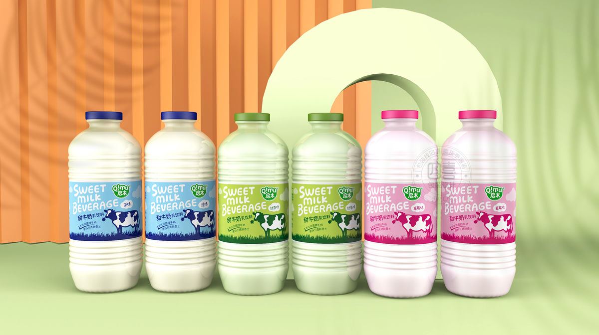 启木甜牛奶品牌包装设计(图5)